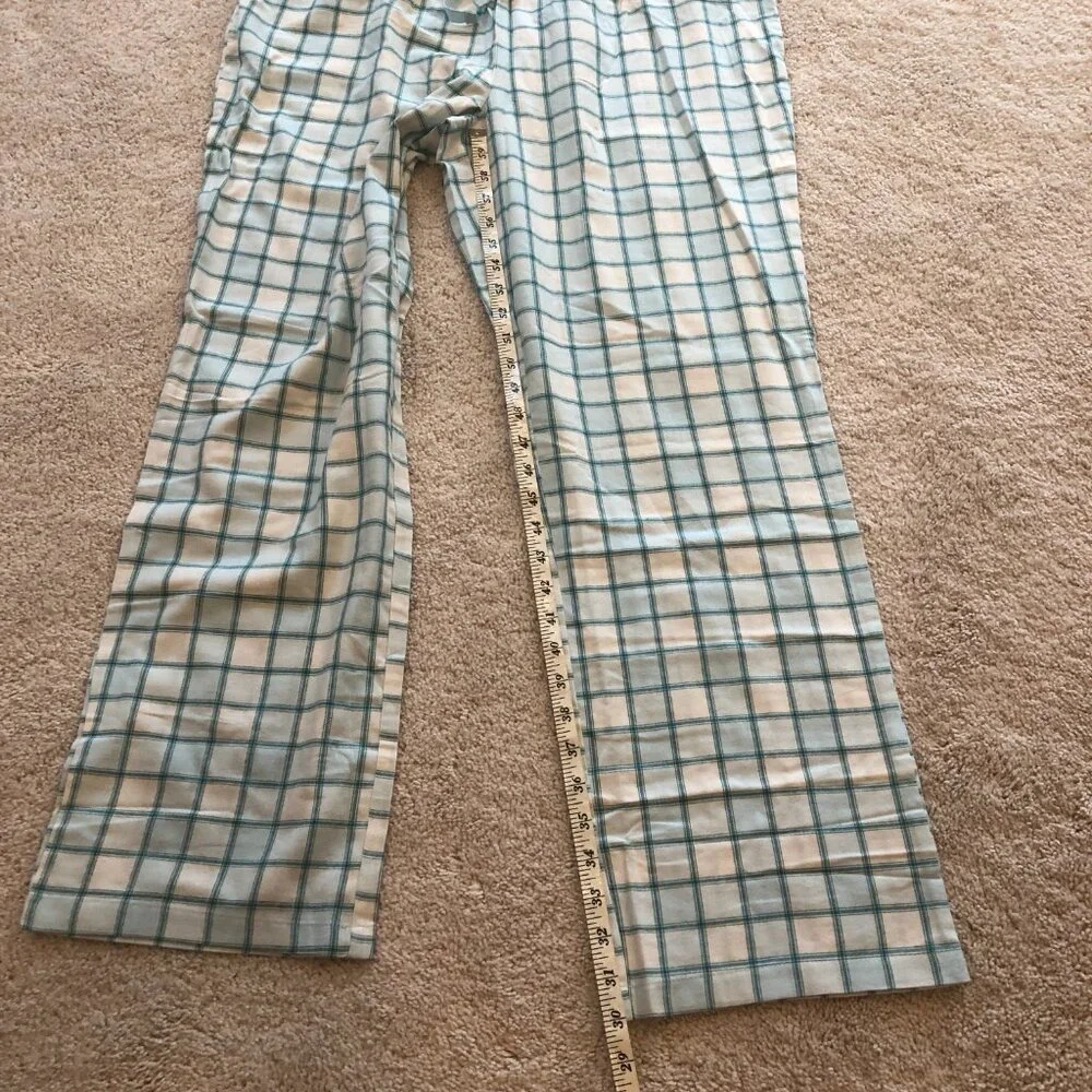 Amazon Essentials Blue/White Plaid Drawstring PJs Pajamas Bottoms - Picture 8 of 10